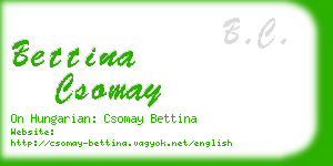 bettina csomay business card